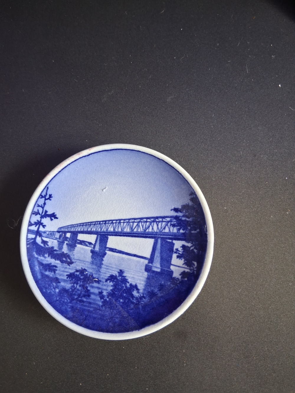 Blue Scenic Bridge Decorative Ceramic Wall Plate